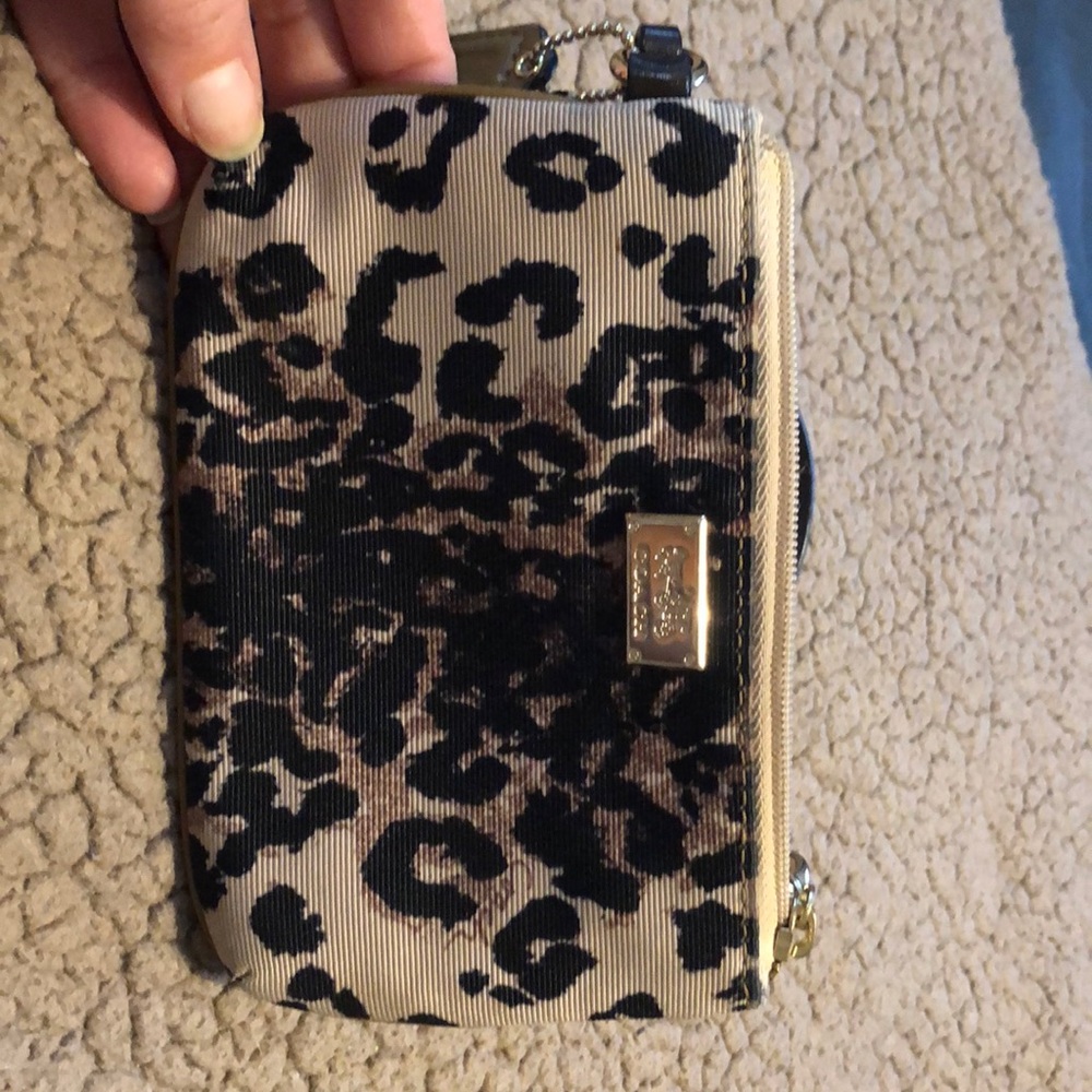 Animal print Coach Wristlet